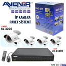 AV-NVR04P SET 1 AD POE NVR 4 AD POE IP KAMERA